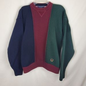 Tommy Hilfiger 💚  Tri-color Mens sweater. Size XL